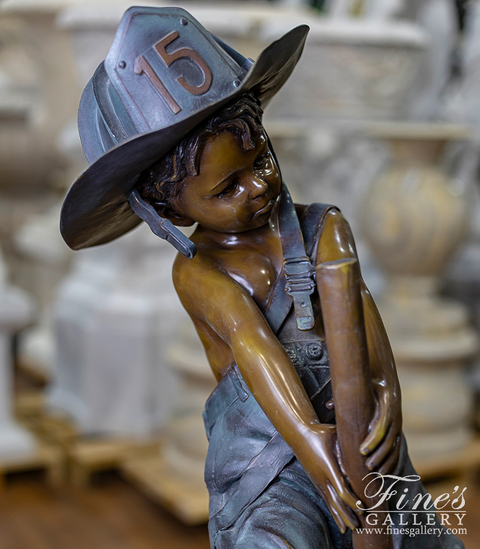 Bronze Statues  - Future Fireman ( Vintage )  - BS-1225