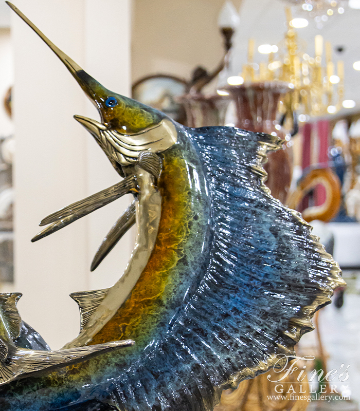 Bronze Statues  - Sailfish & Mahi Mahi Bronze Statue - BS-1333