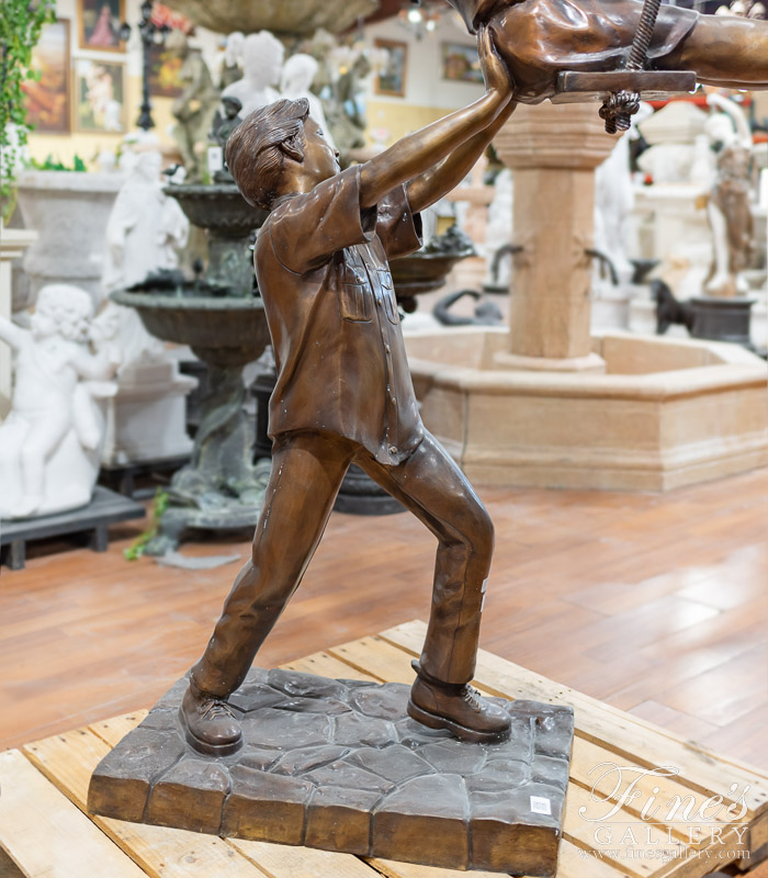 Bronze Statues  - Children Swinging Bronze Statue - BS-1336