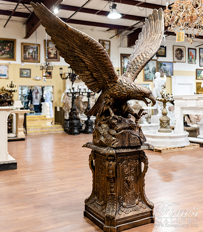 Bronze Statues  - Cast Iron Eagle Statue - BS-1347