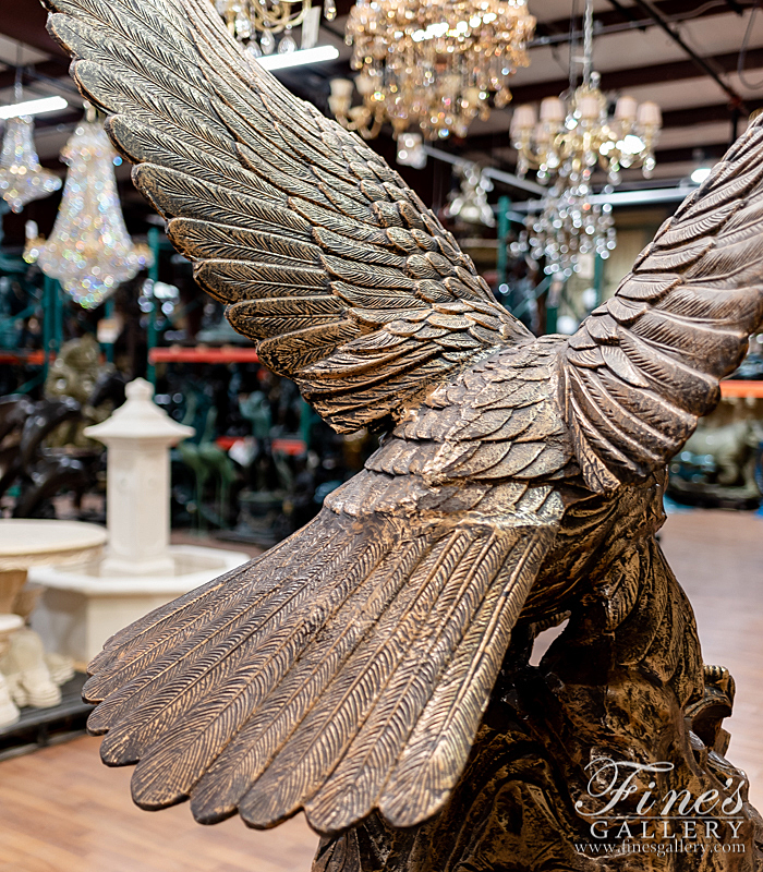 Bronze Statues  - Cast Iron Eagle Statue - BS-1347