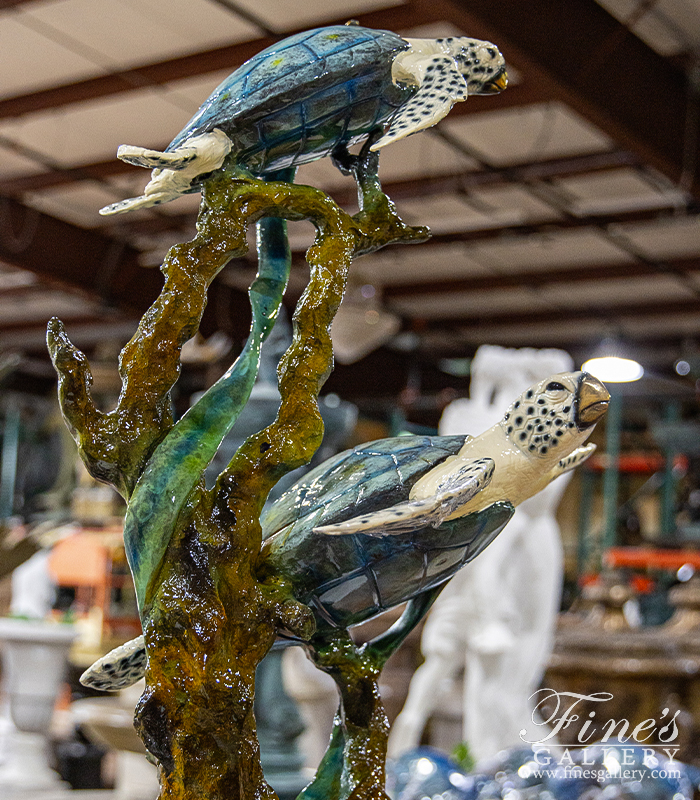 Bronze Statues  - Bronze Sea Turtles Sculpture - BS-1399