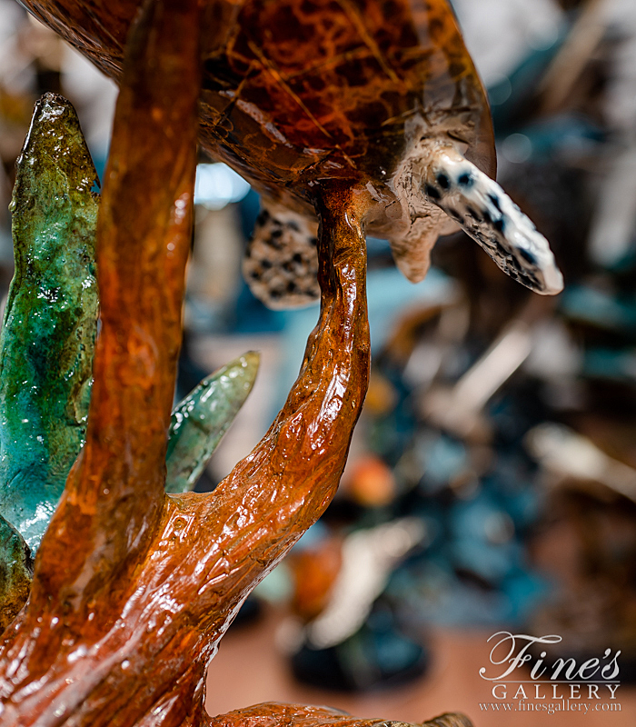 Bronze Statues  - Colorful Bronze Sea Turtle - BS-1404