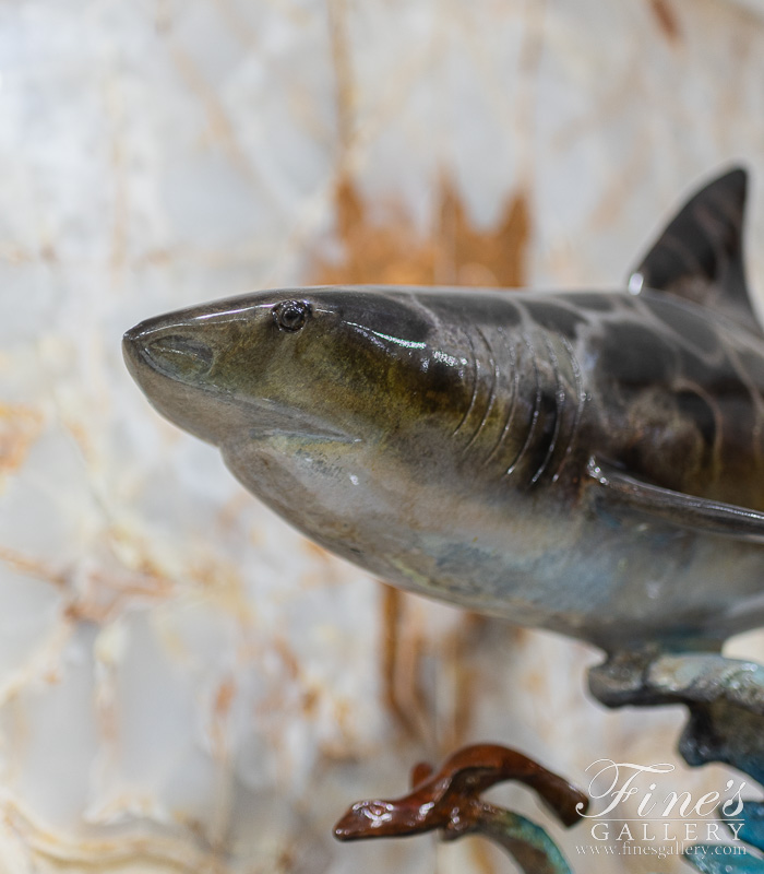 Bronze Statues  - Great White Shark Bronze Statue - BS-1405