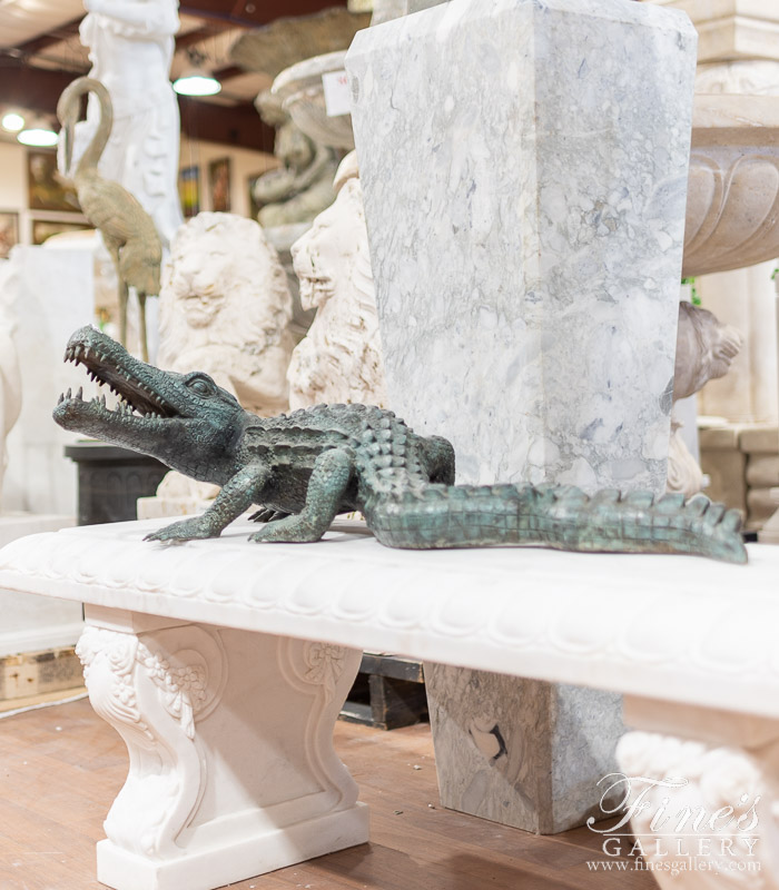 Bronze Statues  - BRONZE ALLIGATOR  - BS-1413