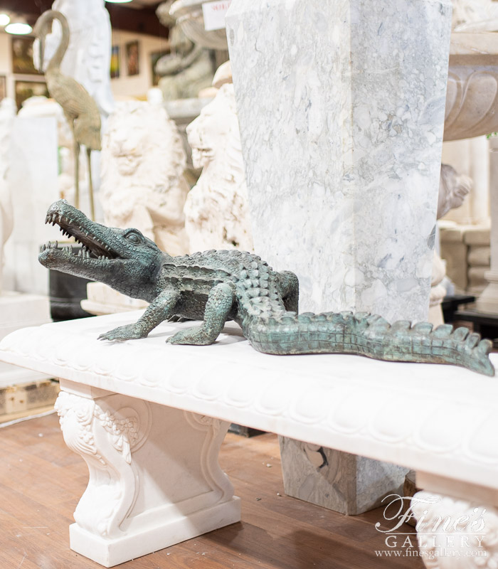 Bronze Statues  - BRONZE ALLIGATOR  - BS-1413