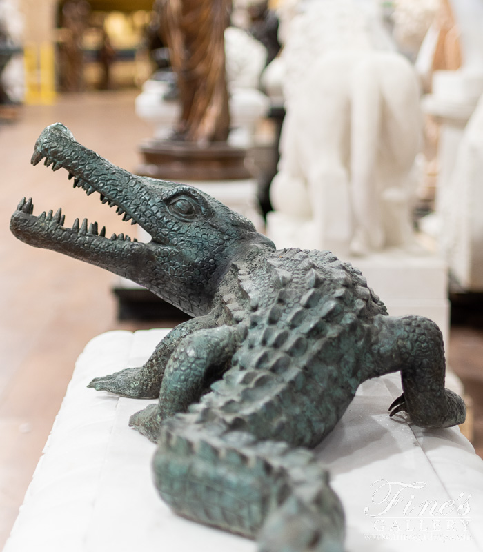 Bronze Statues  - BRONZE ALLIGATOR  - BS-1413