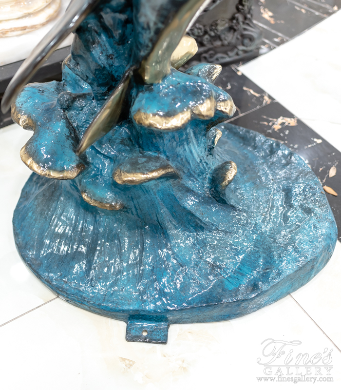 Bronze Statues  - Bronze Dolphin Mailbox - BS-1424