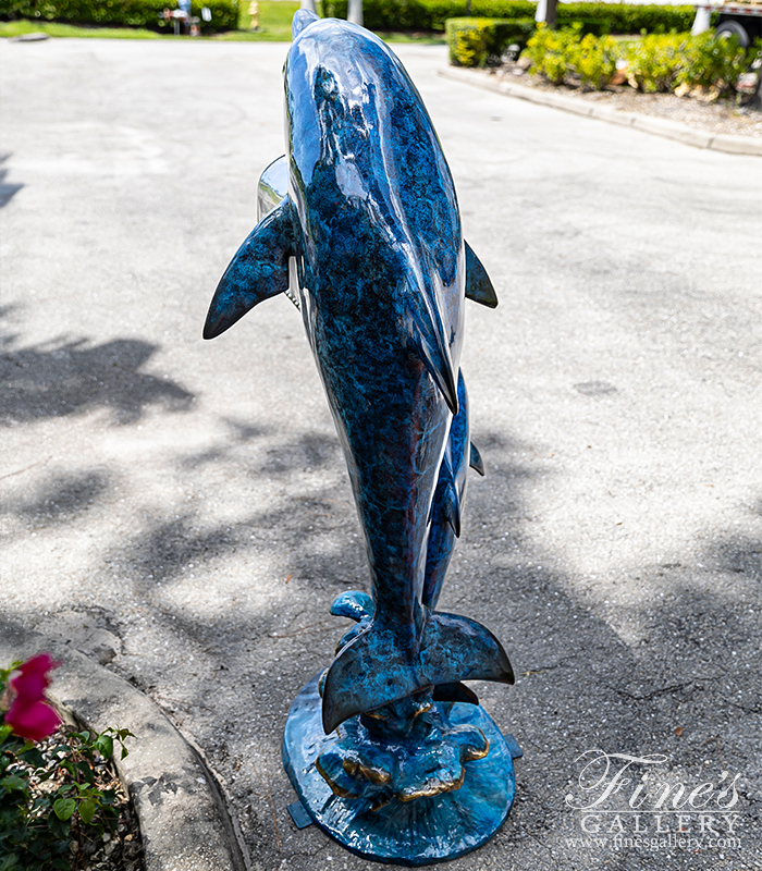 Bronze Statues  - Bronze Dolphin Mailbox - BS-1424