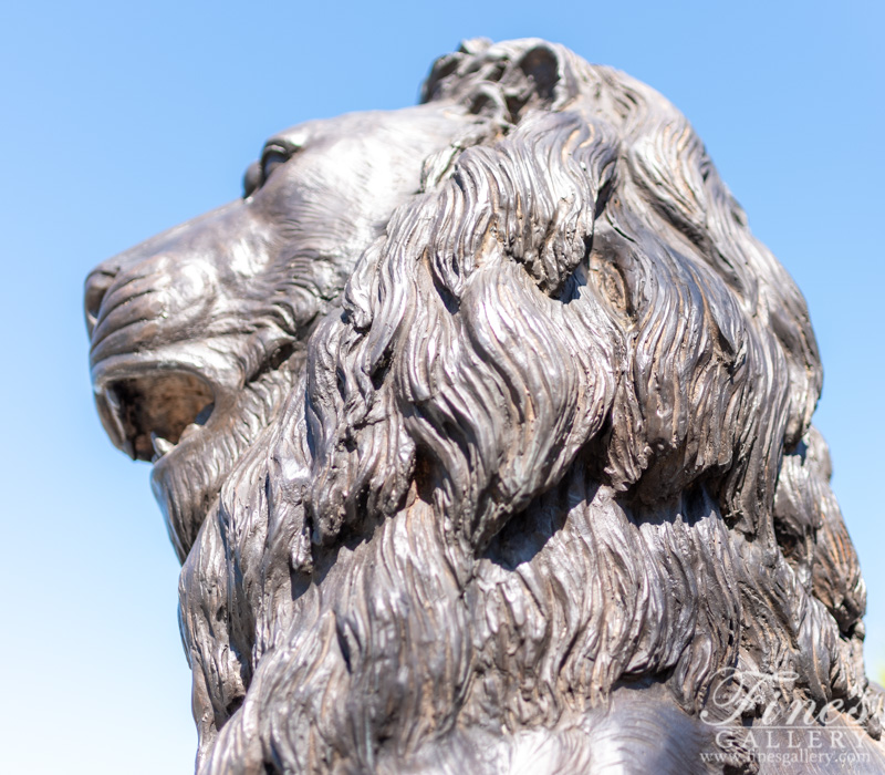 Bronze Statues  - Extra Large Bronze Lion Pair - BS-1515