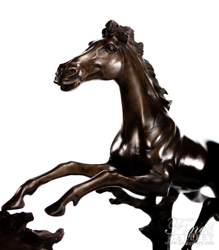Bronze Statues  - Three Bronze Horses Sculpture - BS-1522