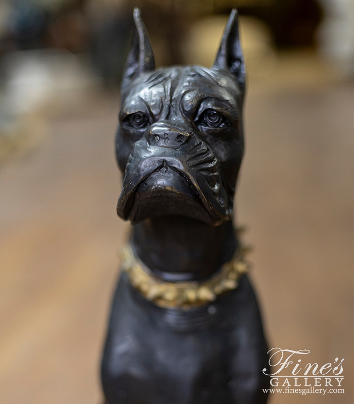 Bronze Statues  - Bronze Statue Of Boxer Dog - BS-153