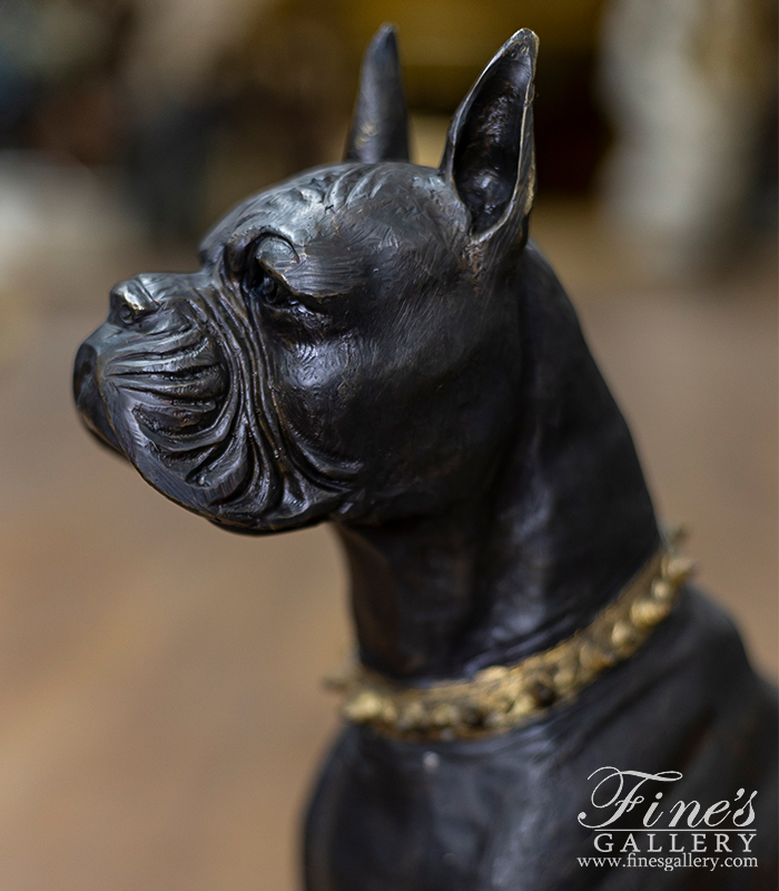 Bronze Statues  - Bronze Statue Of Boxer Dog - BS-153