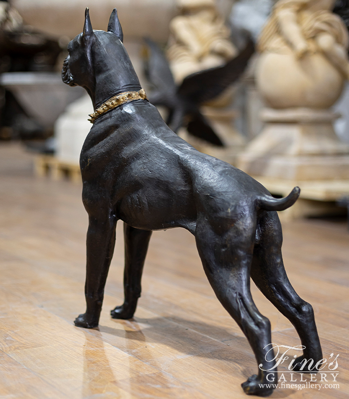 Bronze Statues  - Bronze Statue Of Boxer Dog - BS-153