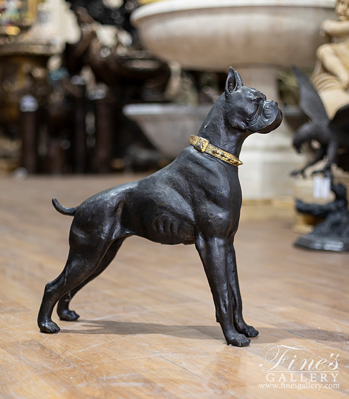 Bronze Statues  - Bronze Statue Of Boxer Dog - BS-153