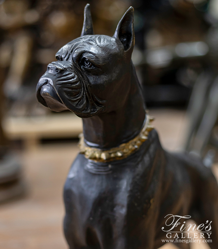 Bronze Statues  - Bronze Statue Of Boxer Dog - BS-153