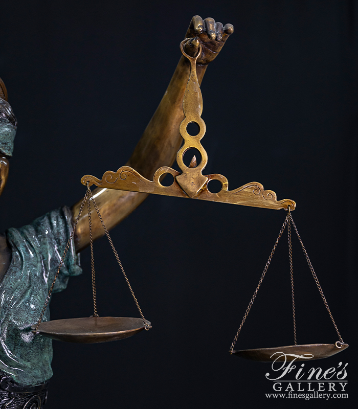 Bronze Statues - Bronze Lady Of Justice ( 72 Inch Tall ) - BS-1564 - Fine's  Gallery, LLC.