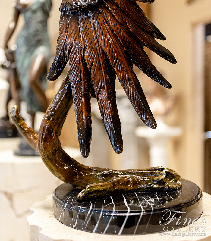 Bronze Statues  - Soaring Bronze Eagle Statue - BS-1565