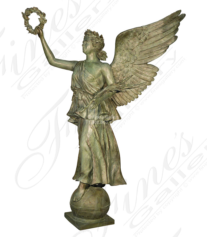 Bronze Statues  - 90 Inch Tall Bronze Angel Statue - BS-1669