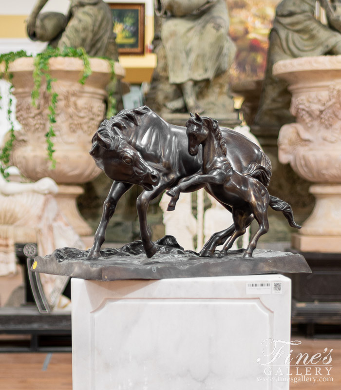 Search Result For Bronze Statues  - Mare With Foal Bronze Statue - BS-170