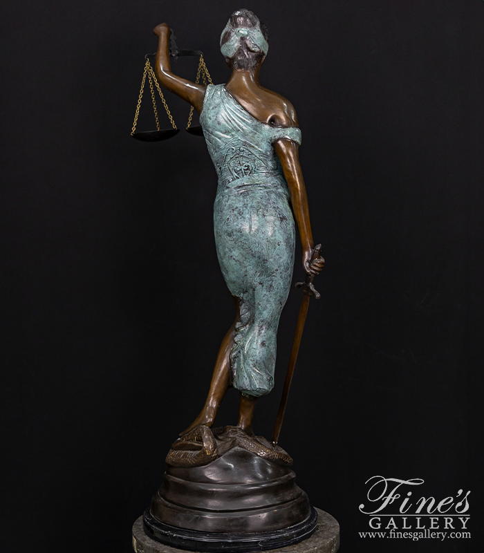 Bronze Statues  - Bronze Lady Of Justice Statue - BS-1745