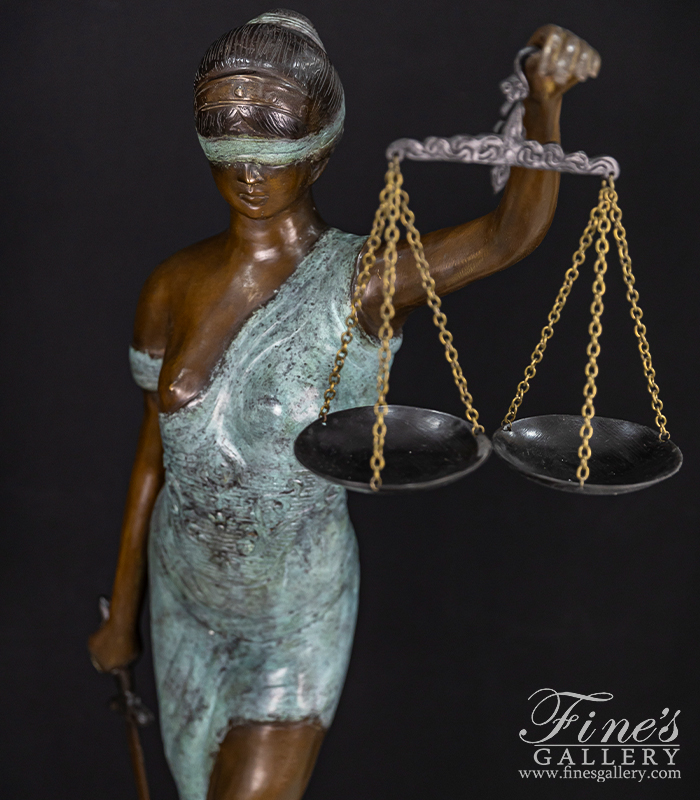 Bronze Statues  - Bronze Lady Of Justice Statue - BS-1745