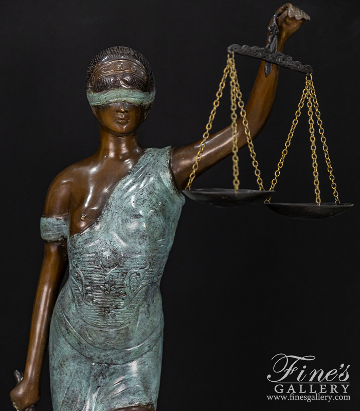 Bronze Statues  - Bronze Lady Of Justice Statue - BS-1745