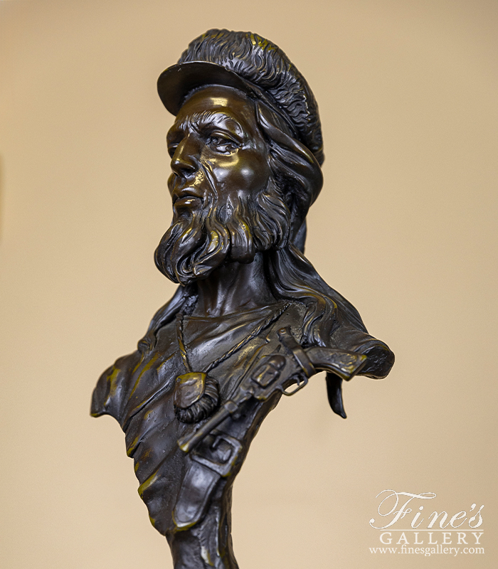 Bronze Statues  - 'Western Bust' - BS-1747