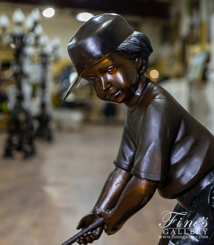 Search Result For Bronze Statues  - Bronze Statue Of Young Golfer - BS-193