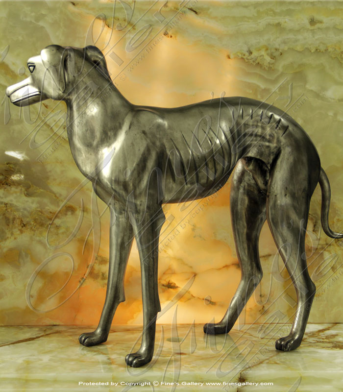 Bronze Statues  - Modern Style Greyhound Bronze Statue - BS-364