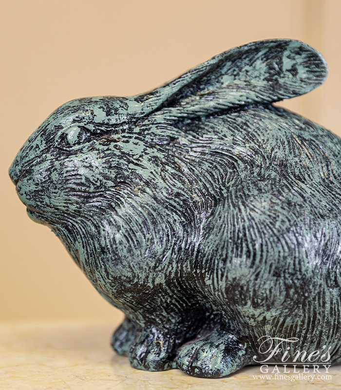 Bronze Statues  - Bronze Cottontail Rabbit Statue - BS-367