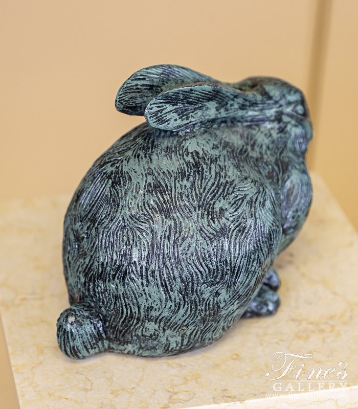 Bronze Statues  - Bronze Cottontail Rabbit Statue - BS-367