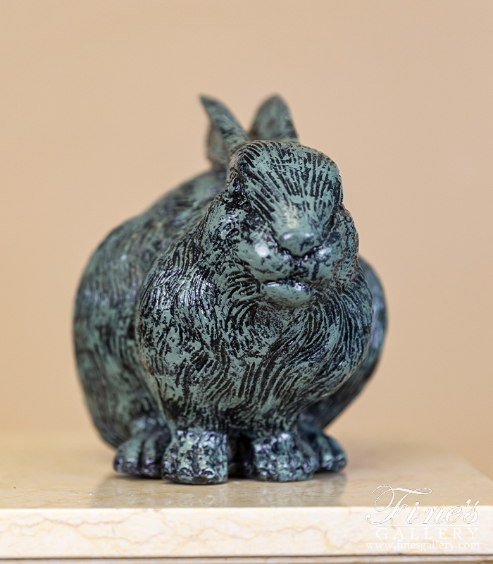 Bronze Statues  - Bronze Cottontail Rabbit Statue - BS-367