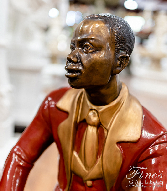 Bronze Statues  - Jazz Man Bronze Statue - Rare & Collectible - BS-462