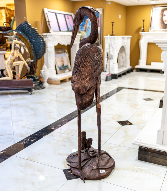 Search Result For Bronze Statues  - Bronze Heron Bird Statue - BS-658