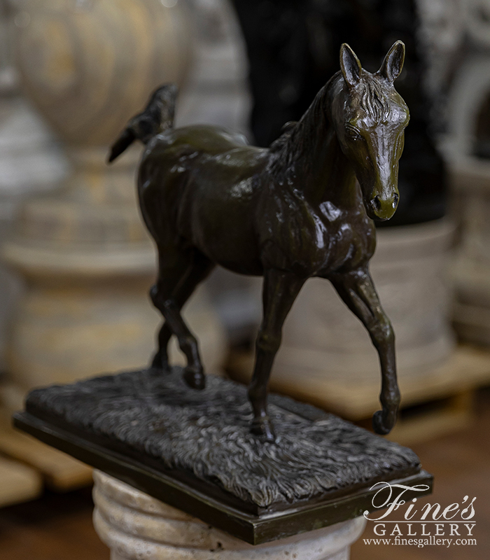 Bronze Statues  - Happily Galloping Horse In Bronze - BS-748