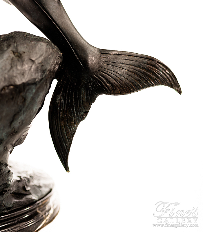 Bronze Statues  - Leaping Sailfish Bronze Statue - BS-818