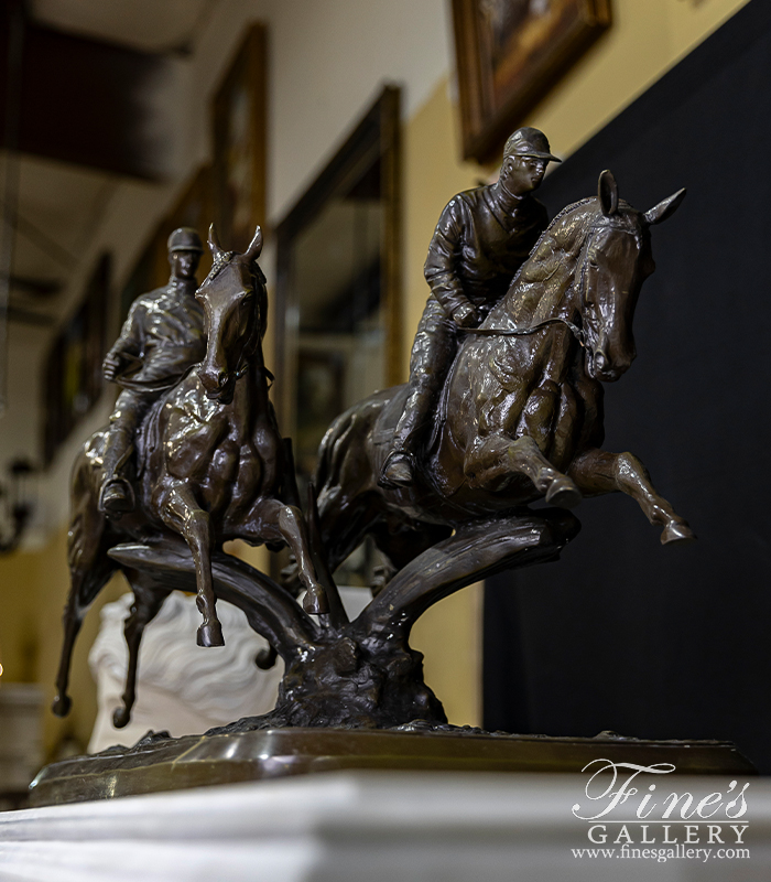 Search Result For Bronze Statues  - Remington Style Two Horse Riders Bronze Statue - BS-843