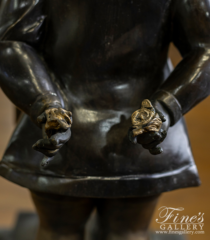 Bronze Statues  - Playful Children Bronze Statue - BS-874