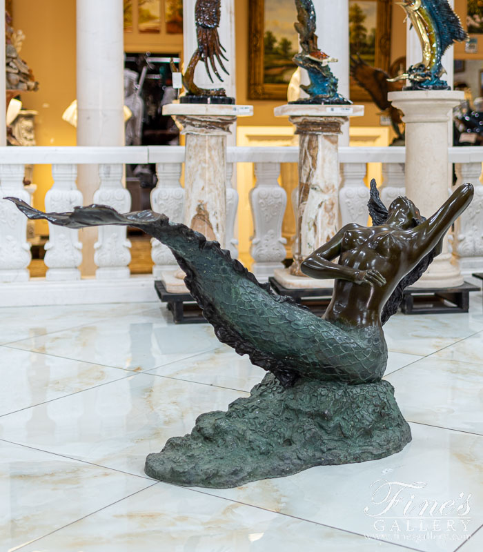 Search Result For Bronze Tables  - A Museum Quality, Vintage Bronze Mermaid Table - BT-116