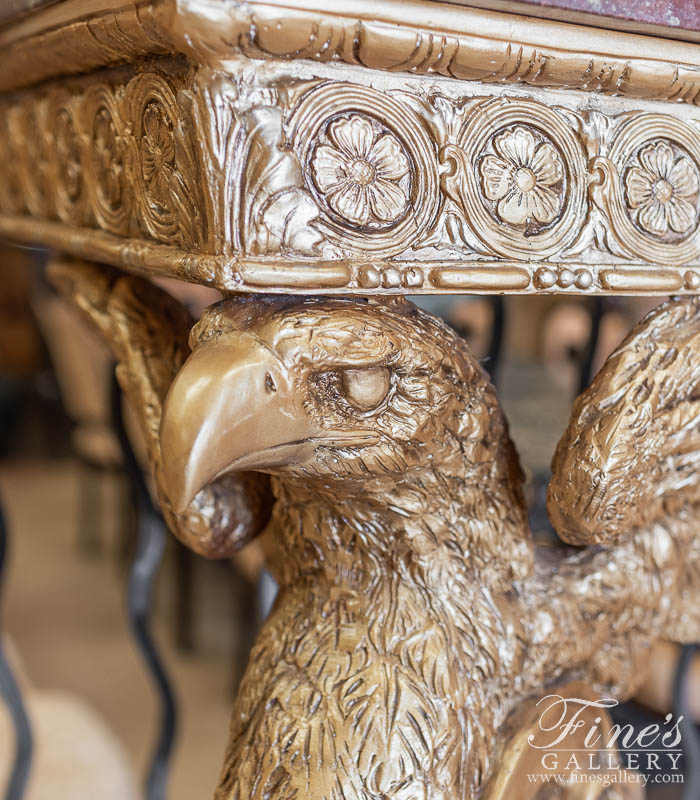 Bronze Tables  - Bronze Table With Marble Top - BT-1186