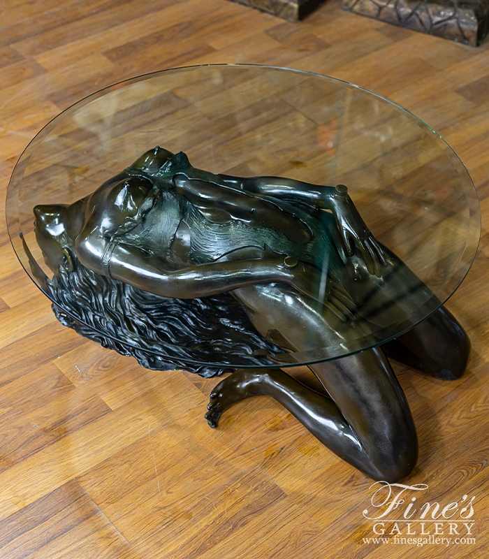 Bronze Tables  - A Vintage Bronze Beauty Coffee Table - BT-126