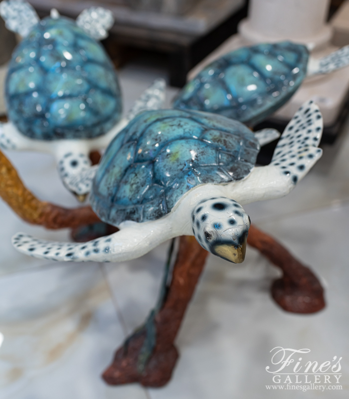 Bronze Tables  - Sea Turtles Coffee Table - BT-166