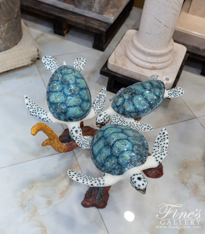 Bronze Tables  - Sea Turtles Coffee Table - BT-166