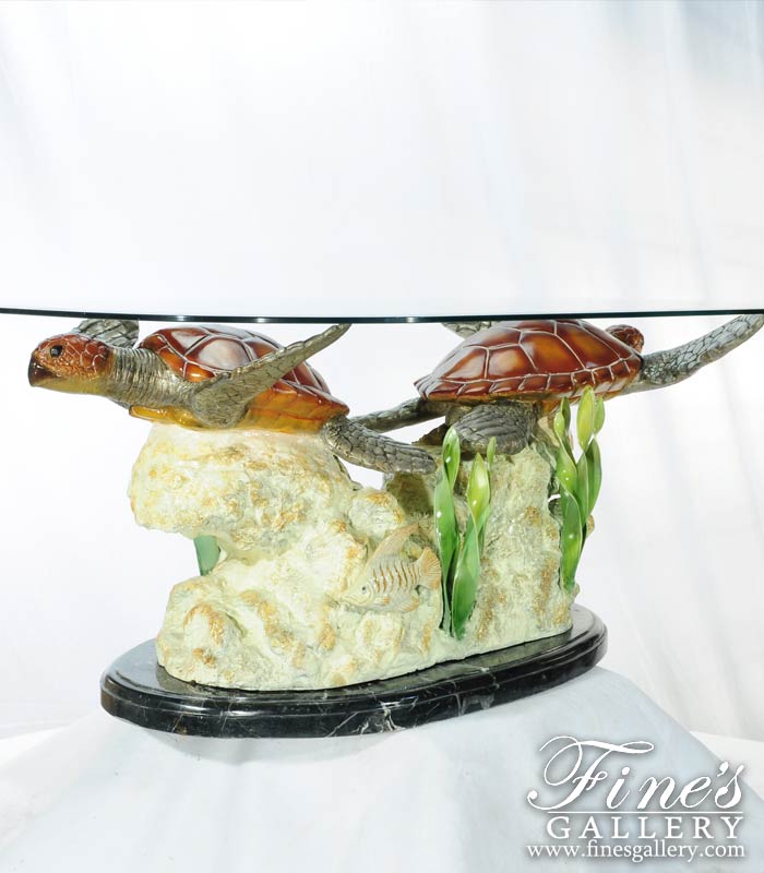 Bronze Tables  - Bronze Sea Turtle Table Base - BT-170