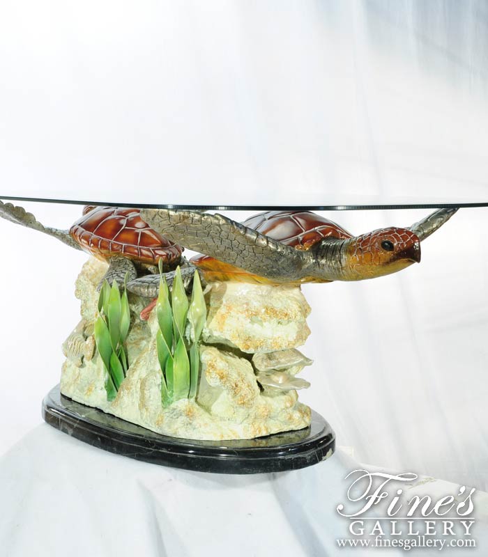 Search Result For Bronze Tables  - Bronze Sea Turtle Table Base - BT-170