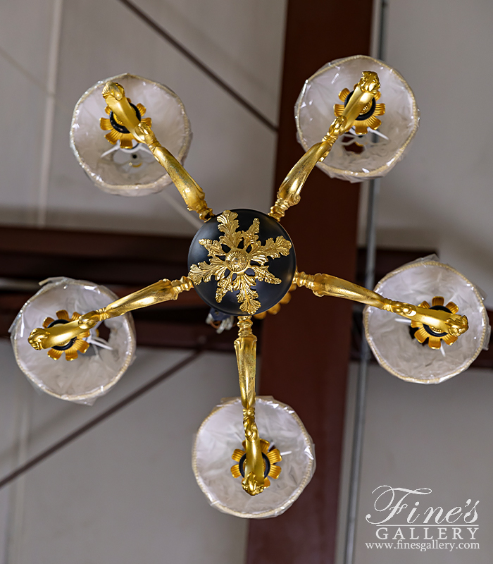 Lighting Chandeliers  - Black And Gold Chandelier - LC-272