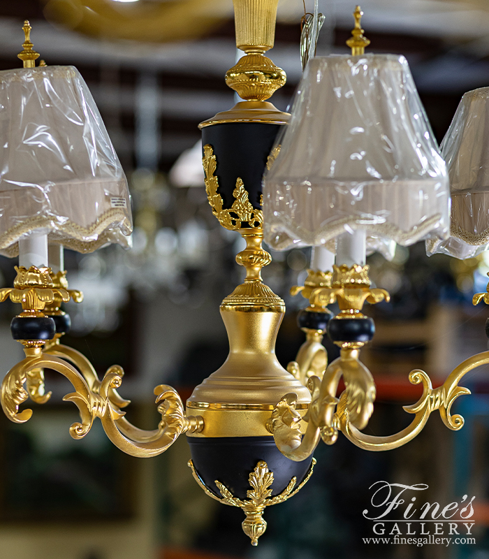 Lighting Chandeliers  - Black And Gold Chandelier - LC-272