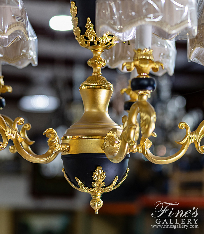 Lighting Chandeliers  - Black And Gold Chandelier - LC-272