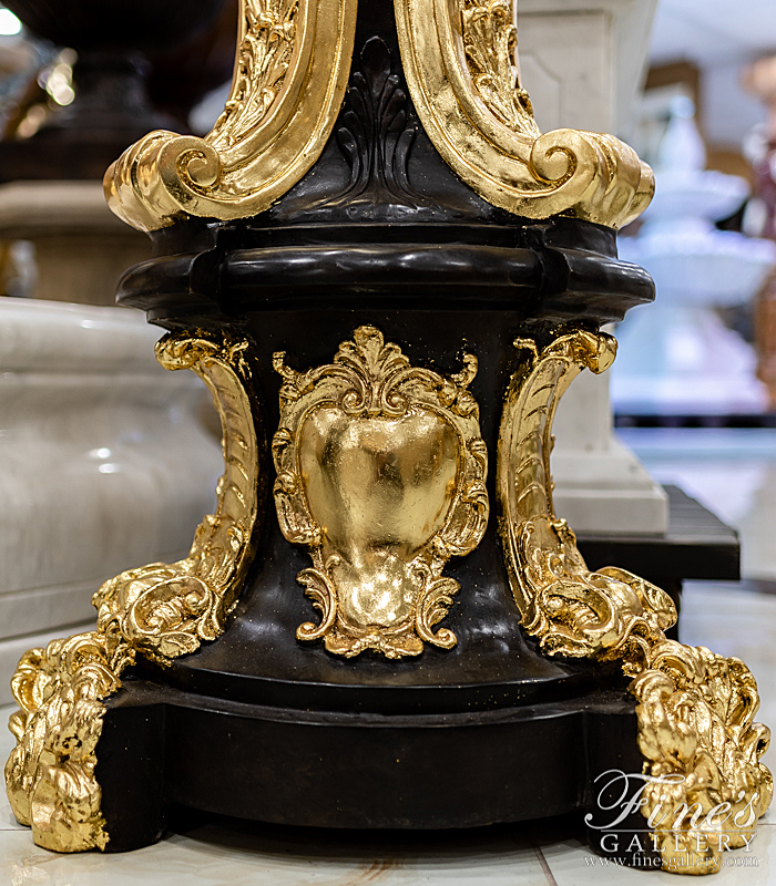 Lighting Lamposts  - Stunning Pair Of Gold Gild Cherub Chandelier Stands - LMP-046